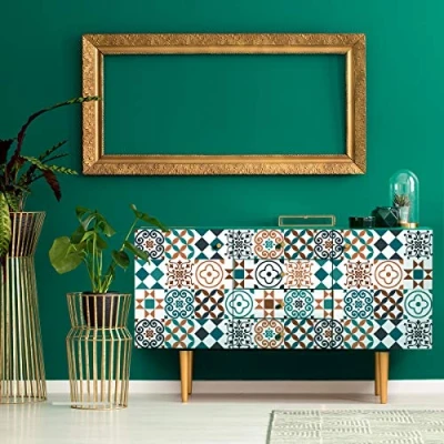 Abbildung von Ambiance Sticker Wandtattoo Aufkleber für Tischmöbel, Deko Schlafzimmer und Schränke Ayrton 60 Stück 15 x cm