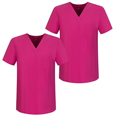 Abbildung von MISEMIYA Pack*2 Arbeitskleidung Unisex Spitze Kragen Kurze Medizinische Uniformen Ref.817 Small, Fucisa 68