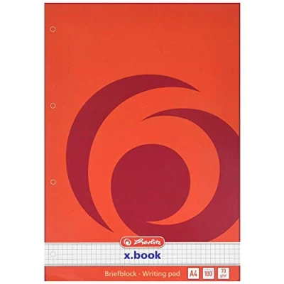 Abbildung von Herlitz 733436 Briefblöcke A4/100 (kariert/gelocht) 5er Packung