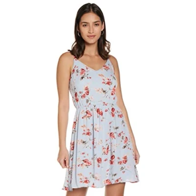 Abbildung von ONLY Damen Onlkarmen S/L Short Dress AOP WVN Noos Kleid, Blau, 36