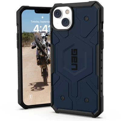 Abbildung von Apple iPhone 14 Plus Hülle MagSafe Kunststoff UAG Hard Case/Backcover Handyhülle Blau Shockproof/Stoßfest