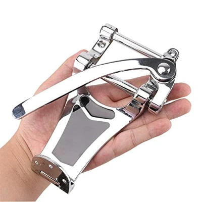 Abbildung von Alnicov Jazzgitarre Tremolo Vibrato Bridge Saitenhalter B7 Archtop Big Rocking Rod Pulling String Board für LP ETC Bigsby ES355 Epiphone
