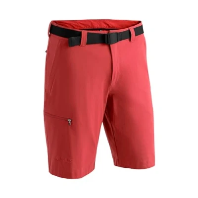 Abbildung von Maier Sports Huang, Kurze Herren Wanderhose, Wasserabweisende Bermuda für Trekking und Hiking, PFC frei, mSTRETCH pro 4 &amp; Dryprotec, Rot, 58 (W42/L33)