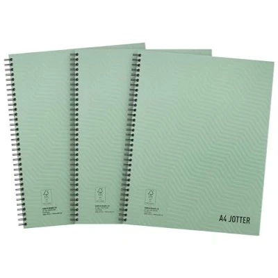 Abbildung von SUMMIT Jotter A4 Metallic Notizbuch, Spiralbindung, liniert, 3 Stück