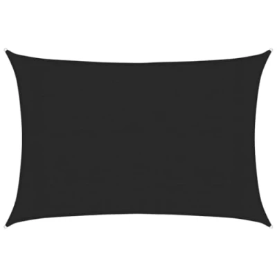 Abbildung von vidaXL Sonnensegel Sonnenschutz Windschutz Sonnendach UV Schutz Sonnenschutzsegel Schattenspender Garten Terrasse Balkon 160g/m² Schwarz 3x4m HDPE