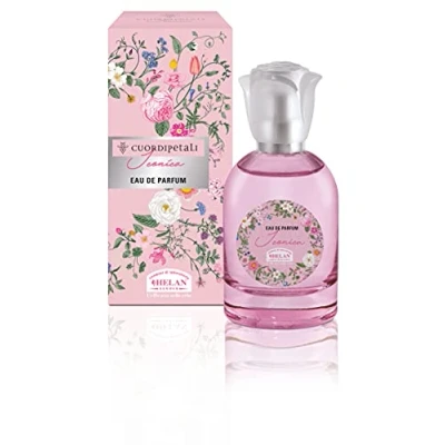 Abbildung von Helan, Cuor di Petali, Iconica, Damen Parfüm, Eau de Parfum, blumiger Duft, Puderpuder, Moschus, Harmonie zwischen Rosenholz und weißem 50 ml, hergestellt in Italien