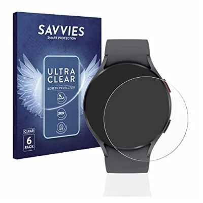 Abbildung von Savvies 6 Stück Schutzfolie für Samsung Galaxy Watch 5 (44mm) Displayschutz Folie Ultra Transparent