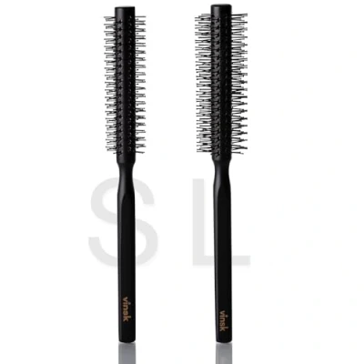 Abbildung von vinsk® Bartbürste S Rundbrüste für Bart und Haare Haarbürste klein rund mit 152 Borsten ideale [Bartstyling] Bürste Herren Männer Styling edlem Holz ansehen