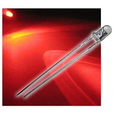 Abbildung von world trading net 50 LEDs 3mm wasserklar blinkend rot LEDs, Leuchtdiode, bedrahtet, Diode Leuchtend, als Bauteil