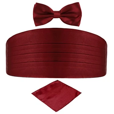 Abbildung von DonDon Kummerbund 3er Set Fliege Einstecktuch glänzend und gleichfarbig, (3er Set, 3 St), farblich abgestimmt, Seidenlook