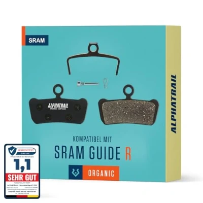 Abbildung von MTB Bremsbeläge für SRAM Guide R, T, G2 Level &amp; Avid Trail Bremsen I Hochleistungs Resin Langlebig passgenau E Bikes und Mountainbikes 1 Paar organische Scheibenbremsbeläge