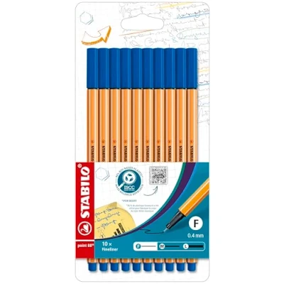 Abbildung von STABILO Fineliner point 88 0,4 mm 10er Set blau