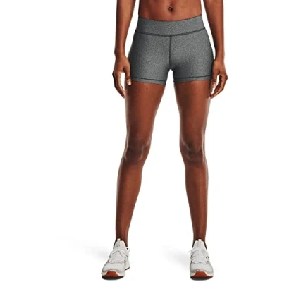 Abbildung von Under Armour Damen HG Mid Rise Shorty, atmungsaktive Sport Shorts, schnelltrocknende Sporthose mit Kompression, XL