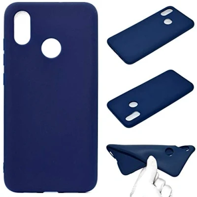 Abbildung von CoverKingz Cover kompatibel mit Xiaomi Mi 8 Silikon Handyschutzhülle Smartphonehülle TPU Phone Case Matt Blau