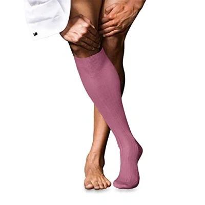 Abbildung von FALKE Herren No. 10 M KH Coton unies 1 paire Chaussettes Longues, Rouge (Rose 8680), 41 42