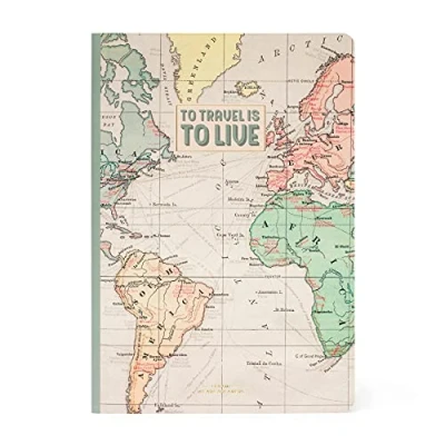 Abbildung von Legami Notizbuch, liniert, Medium, A5 Blatt, 14,2 x 21 cm, Thema Travel, FSC® zertifiziertes Papier (FSC C154586), weißes 100 g/m², transparent