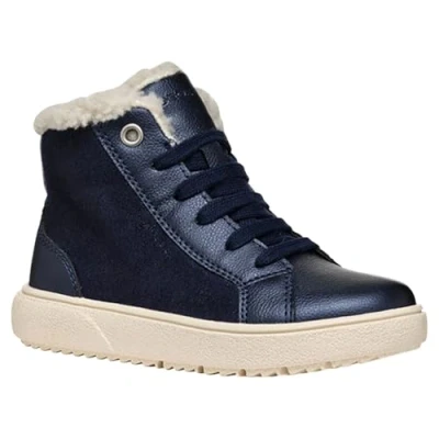 Abbildung von Geox Theleven GIRL AB Schnürstiefelette für Kinder, Größe: 34, Dark navy Schuhe