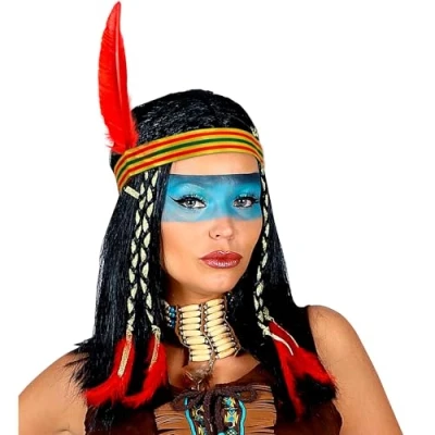 Abbildung von Widmann S.r.l. Kostüm Perücke Cheyenne, Schwarz