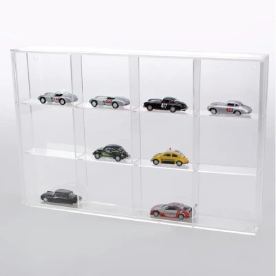 Abbildung von Safe, Acryl, Vitrine mit Schiebetür, Mini 12er Einteilung Transparent Abm: 180x45x115 mm. pro Stk.
