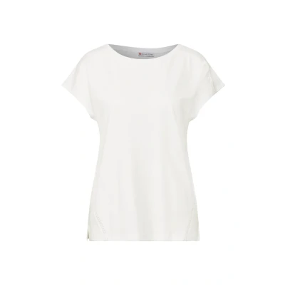 Abbildung von STREET ONE Damen A323505 Shirt mit Häkeldetails, Off White, 42