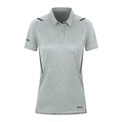 Abbildung von JAKO Damen Poloshirt Challenge, Hellgrau Meliert/Anthra Light, 34