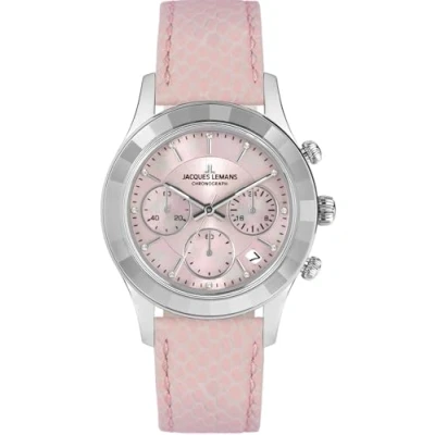 Abbildung von Jacques Lemans 1 2151D Damenuhr Chronograph Rosa