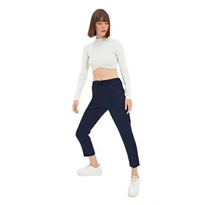 Abbildung von Trendyol Damen Navy Blue Wrist Boy Jogger Pants, Navy, 34 EU