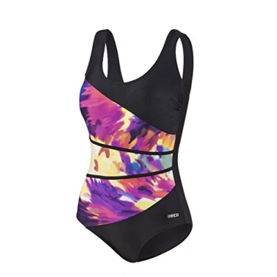 Abbildung von BECO Beermann Damen Badeanzug, C Cup Summer of Love, schwarz/Bunt, 46