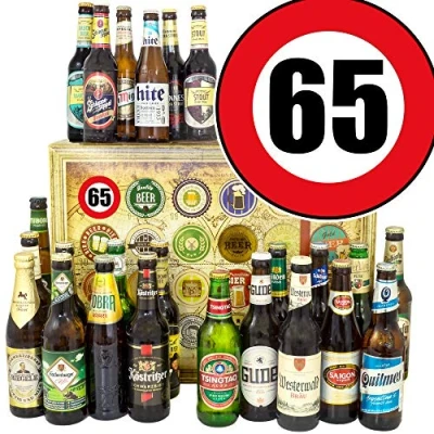 Abbildung von Idee 65. Geburtstag Mann / 24x Bier DE und Welt/Geschenk 65 Mann/Weihnachtskalender 2024 2025 für Ihn