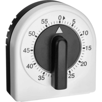 Abbildung von TFA Dostmann Eieruhr Analoger Küchen Timer Weiß Schwarz analog