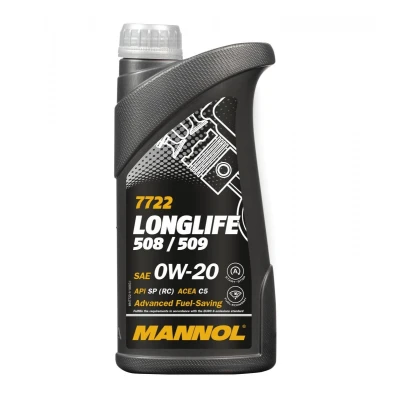 Abbildung von Mannol Longlife 508/509 0W 20 1l Motoröl MN7722 1 AUDI: A4 B9 Allroad, Q7, A3 Sportback, VOLKSWAGEN: Tiguan II, Touran Polo VI, SEAT: Ateca