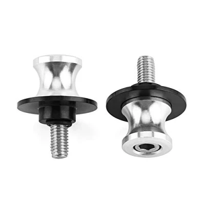Abbildung von Swing Arm Spool 2 Stk 6/8 / 10 mm Motorrad CNC Hinterbauständer Bobine Sliders Stand Gabel 8mm silber
