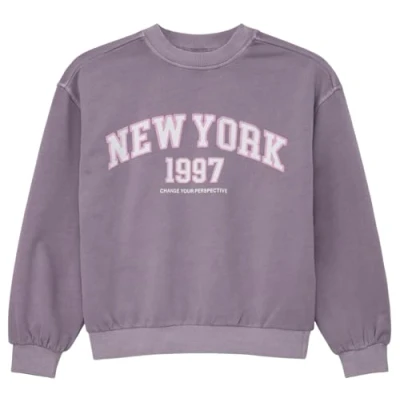 Abbildung von s.Oliver Waschung UND Front Sweatshirt für Kinder, Größe: 134/140, Flieder