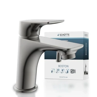 Abbildung von Schütte Waschtischarmatur &quot;BOSTON&quot;, wassersparende Eco Click Funktion, inkl. Pop Up