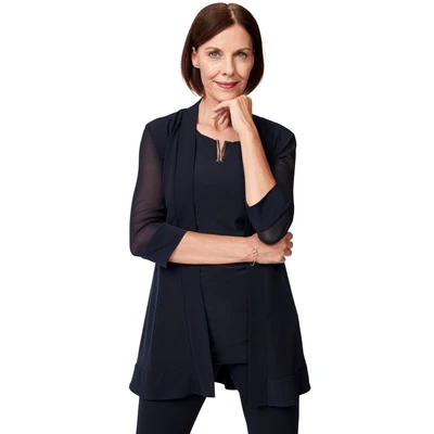 Abbildung von HERMANN LANGE Collection Longblazer Liliana aus Jersey und Chiffon