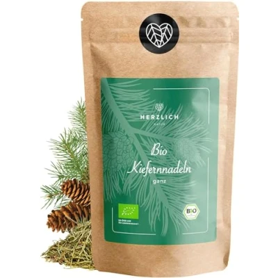 Abbildung von Bio Kiefernnadeln Kiefernadeltee, getrocknete aus Wildsammlung lose 100% und rein Tee Herzlich Natur (50g)