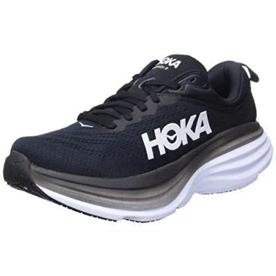 Abbildung von HOKA Bondi 8 Laufschuh Neutral, Damen, Größe: 36, Black/white Schuhe