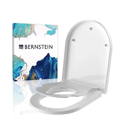 Abbildung von Bernstein WC Sitz U1006 (Komplett Set, inkl. Befestigungsmaterial), weiß / D Form Soft Close/ mit Kinder abnehmbar Duroplast