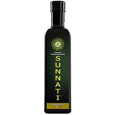 Abbildung von Sunnati® PREMIUM Schwarzkümmelöl Gefiltert 1000ml Kaltgepresst, 100% rein, ägyptisch, vegan, frisch gepresst