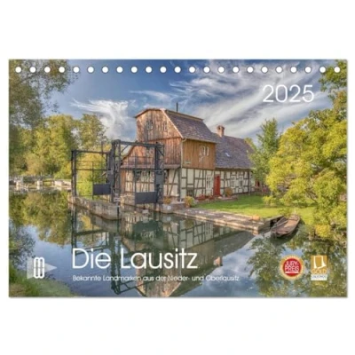 Abbildung von Die Lausitz Landmarken der Nieder und Oberlausitz (Tischkalender 2025 DIN A5 quer), CALVENDO Monatskalender
