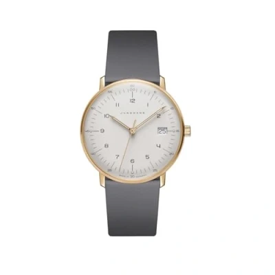 Abbildung von Junghans 47/7854.02 max bill Damenuhr mit Saphirglas Grau/Goldfarben