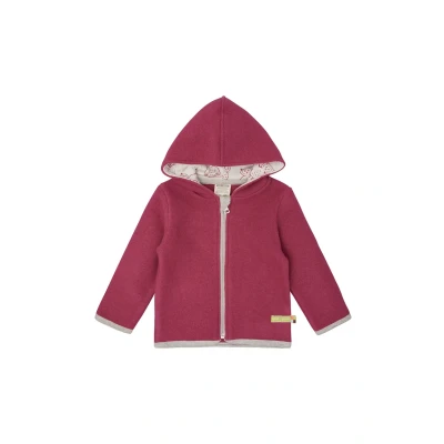 Abbildung von loud + proud MIT Kapuze Fleecejacke für Kinder, Größe: 86/92, Rouge