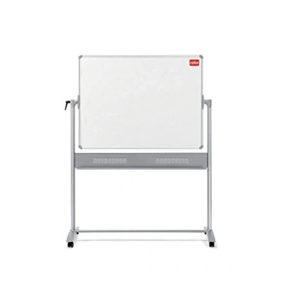 Abbildung von Nobo Combination Board Whiteboard/Noticeboard 1200x900mm Mobile Weißwandtafel emailliert, 900 x 1200 mm, Grau