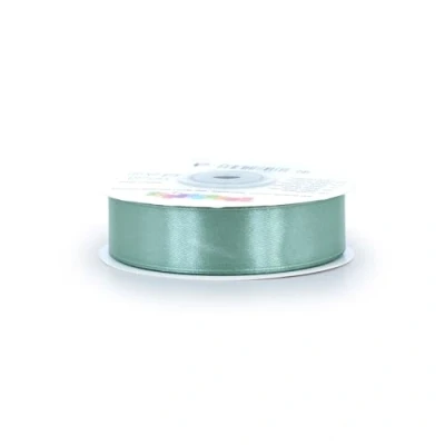 Abbildung von Satinband 18mm x 25m Rolle FARBAUSWAHL in 3/6/12/18/25/38/50/75/100mm farbecht &amp; waschbar Schleifenband für Hochzeit Geschenkband zum Verpacken Dekorieren Basteln Eukalyptus 509