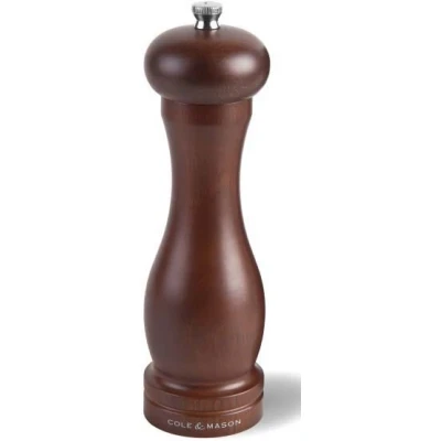 Abbildung von Cole &amp; Mason HB0844P Forest Capstan Pfeffermühle, Dunkles Holz, 200mm, Precision+, Enthält 1 x Pfeffermühle