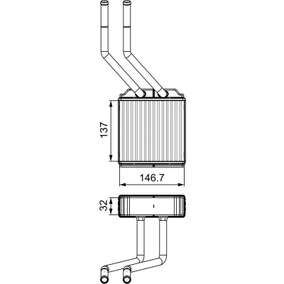 Abbildung von VALEO 811520 Wärmetauscher FORD: Transit Mk6 Bus