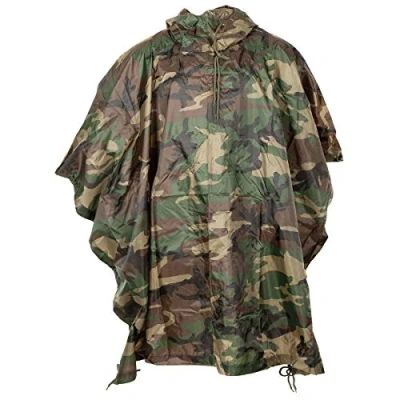 Abbildung von MFH US Poncho Ripstop (DE/NL/SE/PL, Alphanumerisch, Einheitsgröße, Regular, woodland)