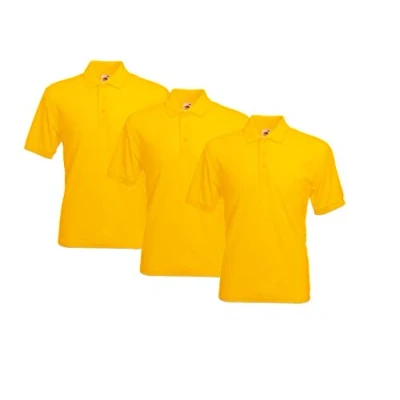 Abbildung von Fruit of the Loom Herren 63 402 0 Polohemd, Yellow, 3XL (3er Pack)