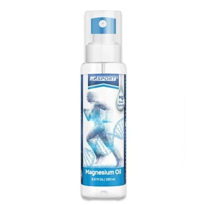Abbildung von Magnesium öl spray Hocheffizient Reines 250 ml 100% Natürliches Magnesiumchlorid ohne Konservierungsstoffe aus dem Toten Meer, Hilft beim Schlafen, Muskel Verspannungen und Wadenkrämpfen,1,600 Sprays