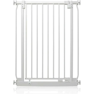 Abbildung von Safetots Extra Tall Elite Sicherheitsschutzgitter, 65.5cm 74.5cm, Matt Weiß, hohe 96.8cm Höhe, Treppenschutzgitter mit Druckmontage, Sicherheitsbarriere, Einfache Installation